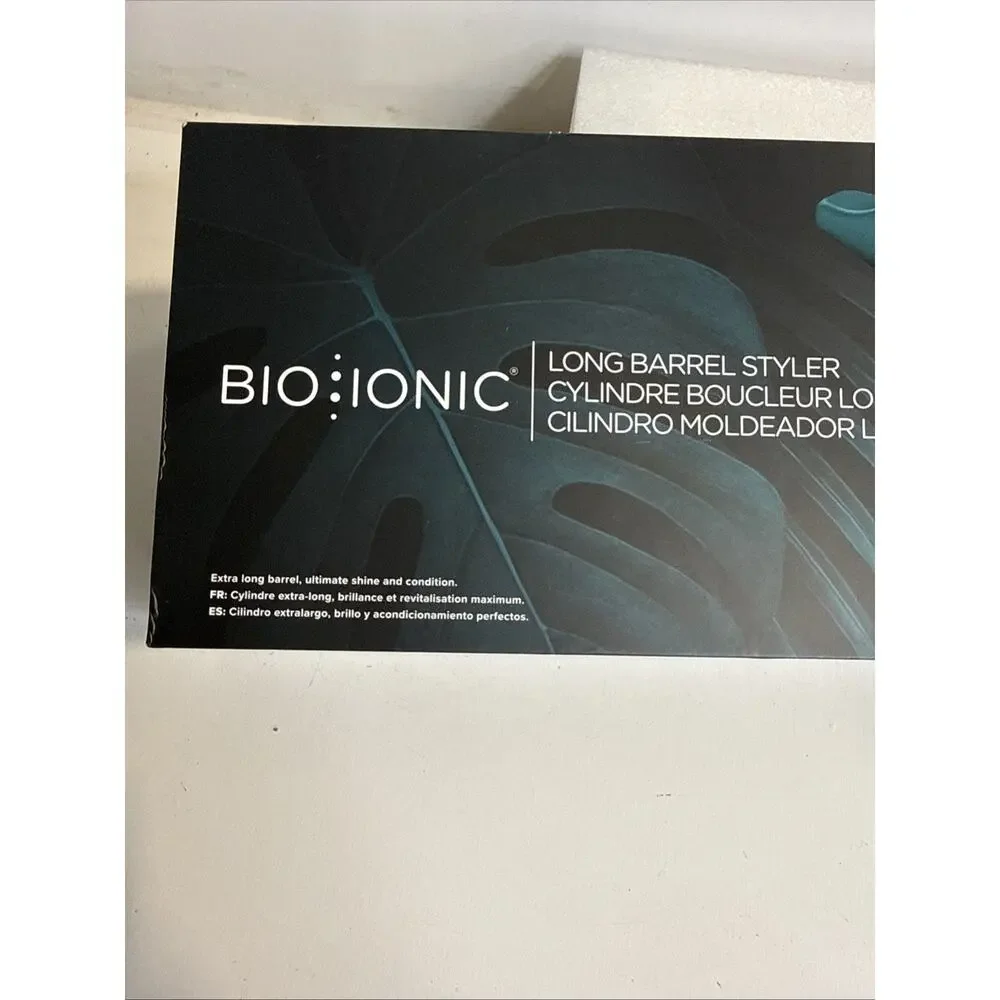 Bio Ionic Long Barrel 1” Curling Iron with Moisture Heat Technology -